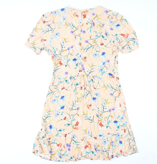 MNG Women's Multicoloured Floral A-Line Dress Size 10