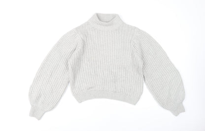 Womens UK Size 2XS NA-KD Grey Pullover Jumper