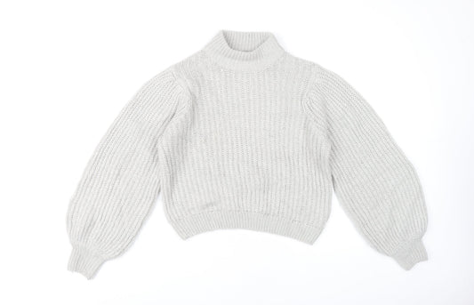 Womens UK Size 2XS NA-KD Grey Pullover Jumper