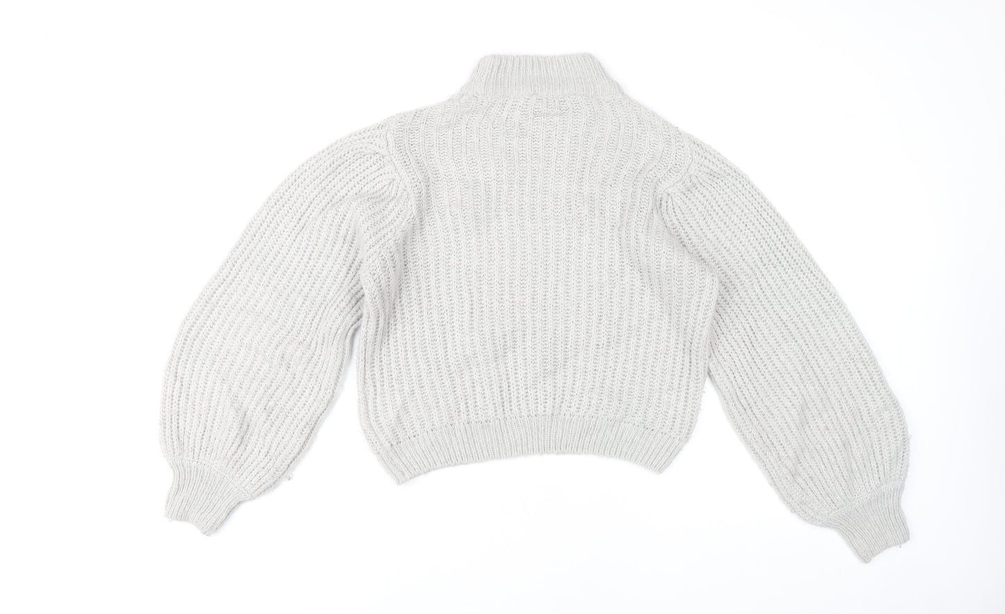 Womens UK Size 2XS NA-KD Grey Pullover Jumper