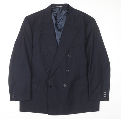 Marks and Spencer Men's Blue Wool Jacket 44S