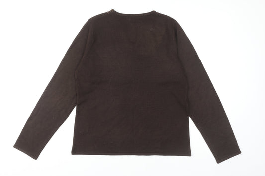 Womens UK Size M Style by EWM Brown Pullover Jumper