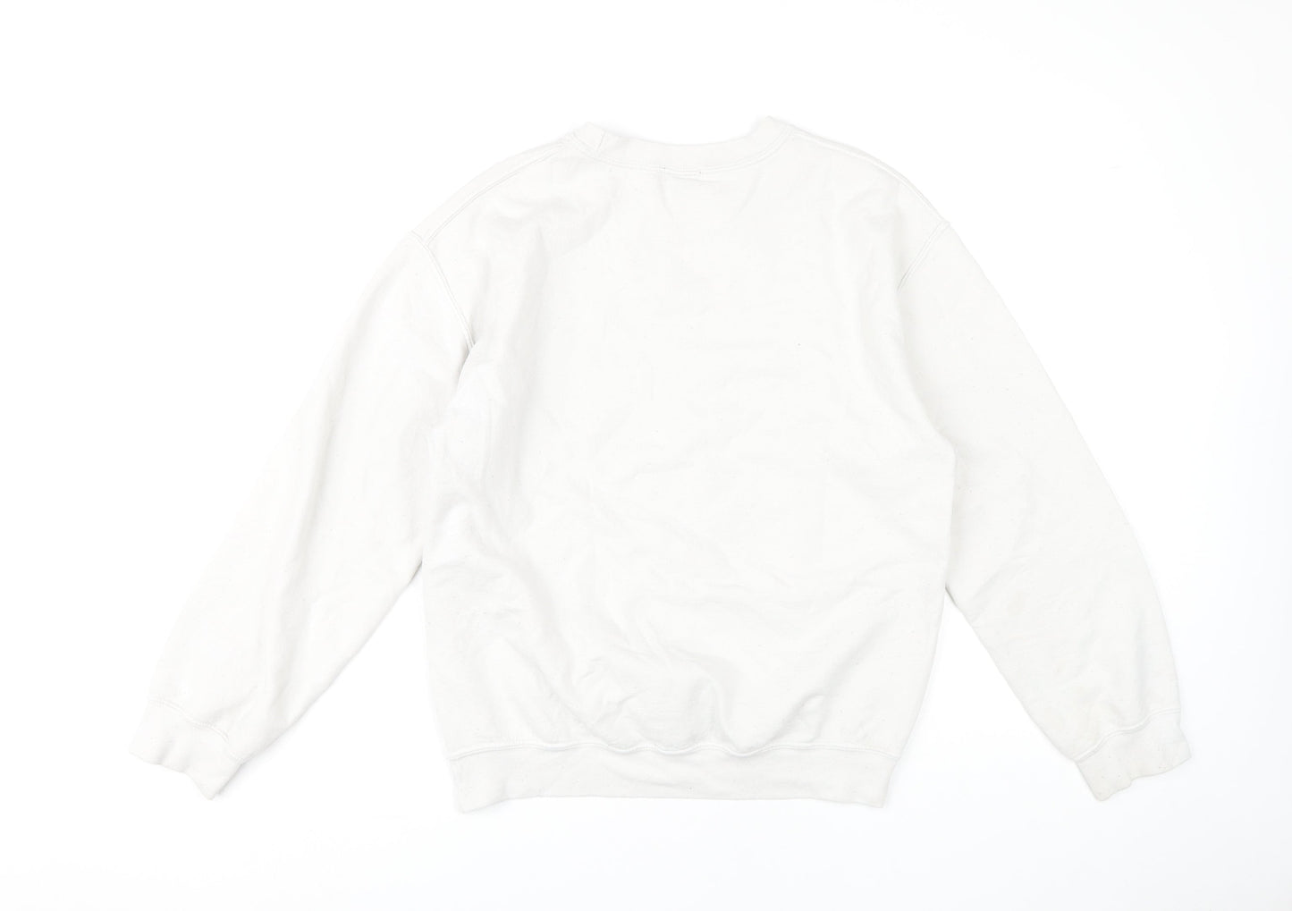 Topshop Women's White Pullover Sweatshirt M