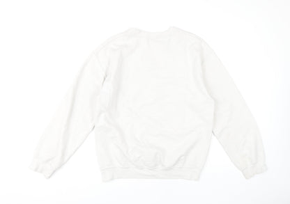 Topshop Women's White Pullover Sweatshirt M