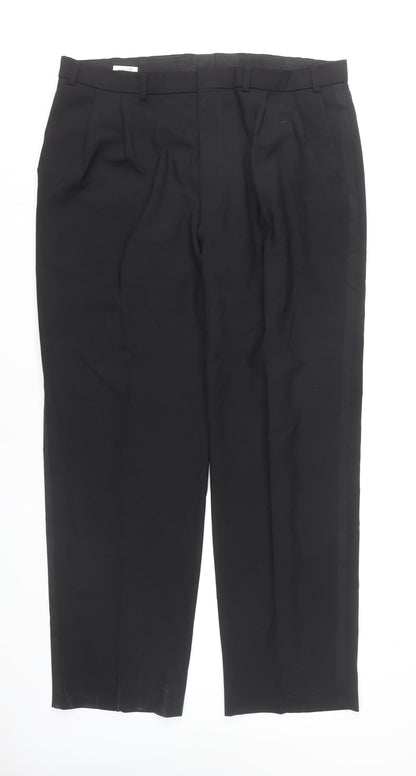 Marks and Spencer Men's Black 38 Trousers