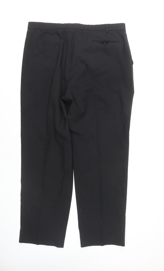 Marks and Spencer Men's Black 38 Trousers