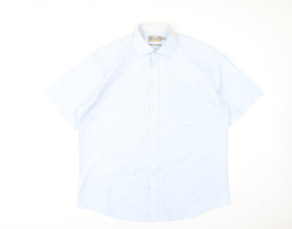 Mens UK Collar Size 42 Marks and Spencer Smart Blue  Dress Shirt