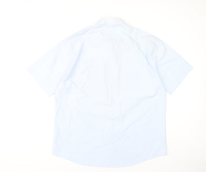 Mens UK Collar Size 42 Marks and Spencer Smart Blue  Dress Shirt