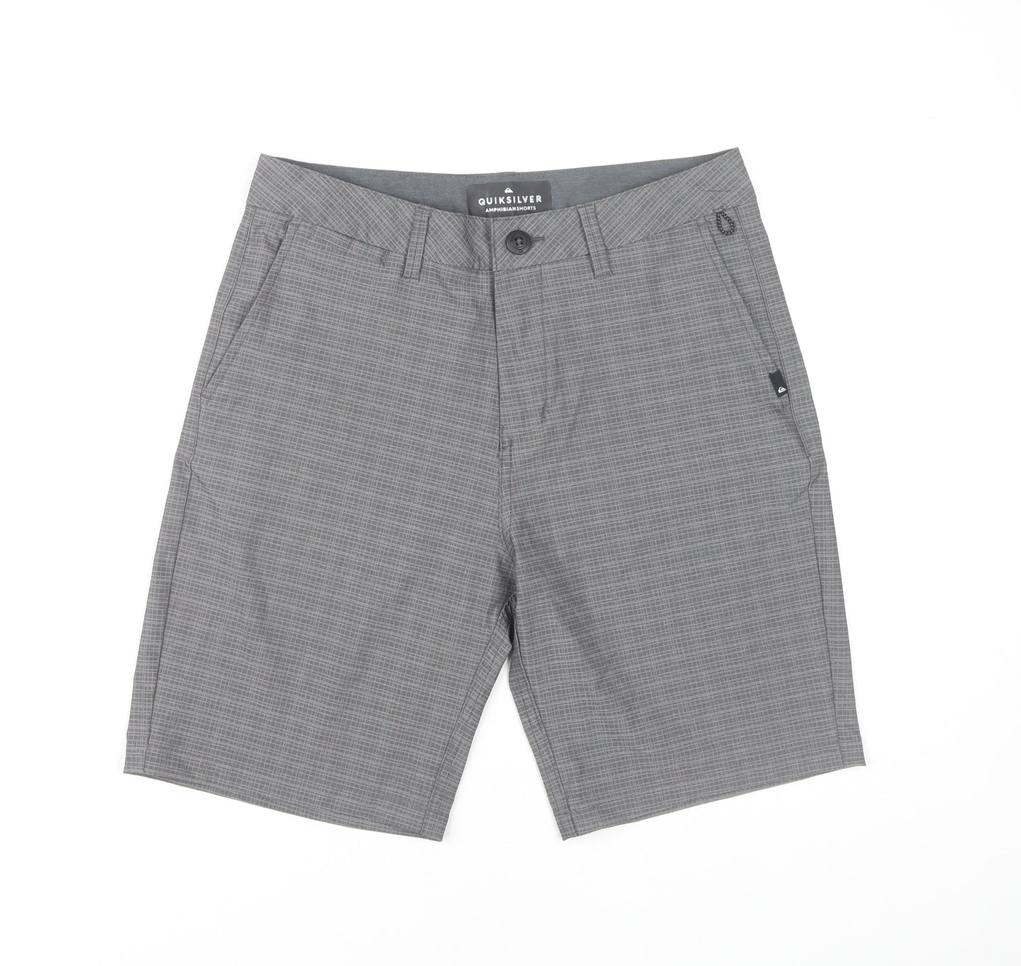 Quiksilver Men's Grey Check Shorts, Size 29