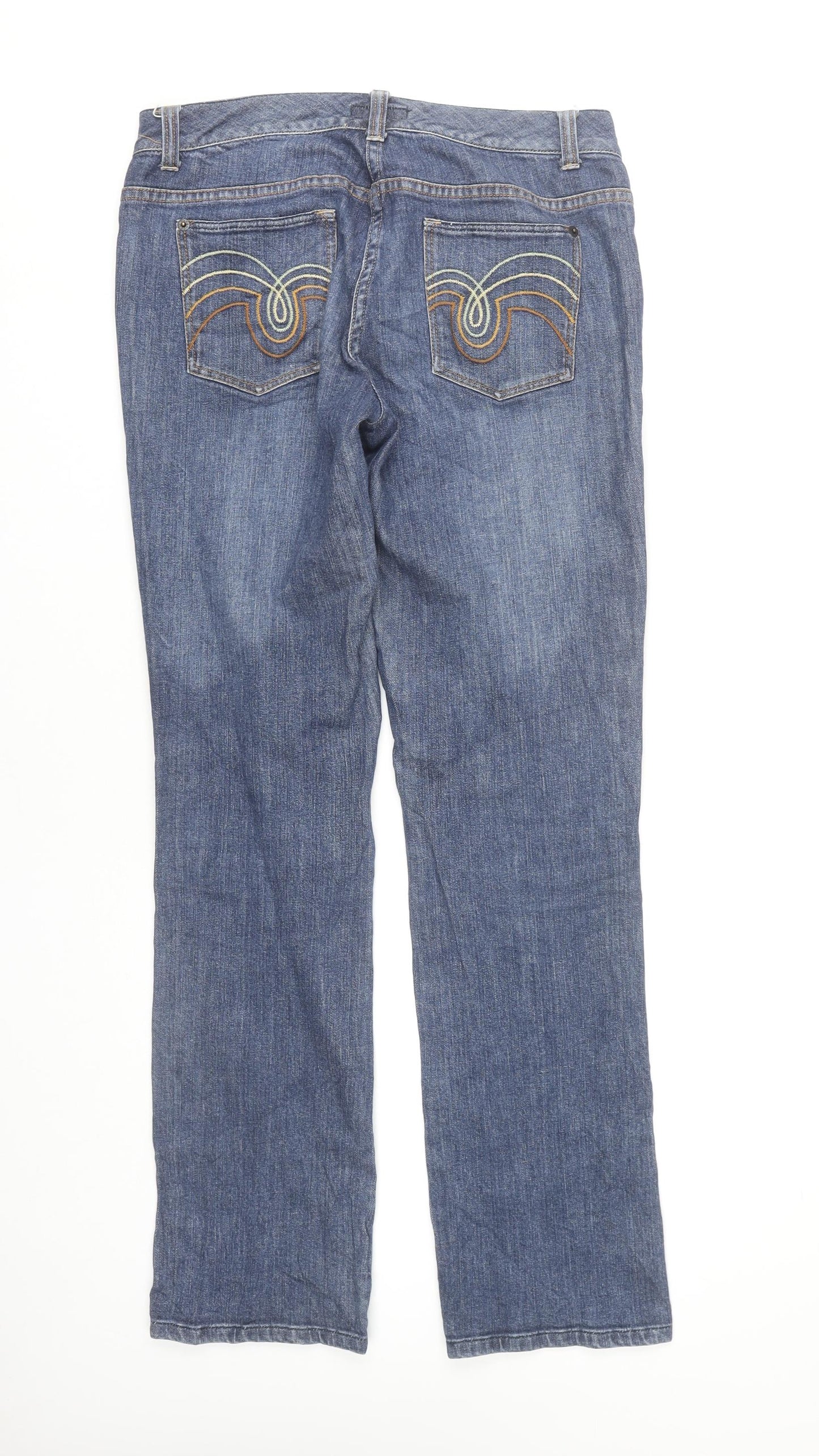 Warehouse Women's Blue Straight Leg Jeans Size 7