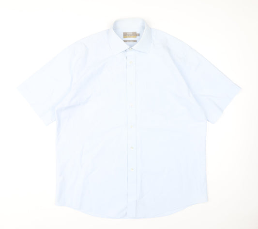 Mens UK Collar Size 42 Marks and Spencer Smart Blue  Dress Shirt