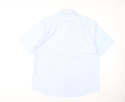 Mens UK Collar Size 42 Marks and Spencer Smart Blue  Dress Shirt