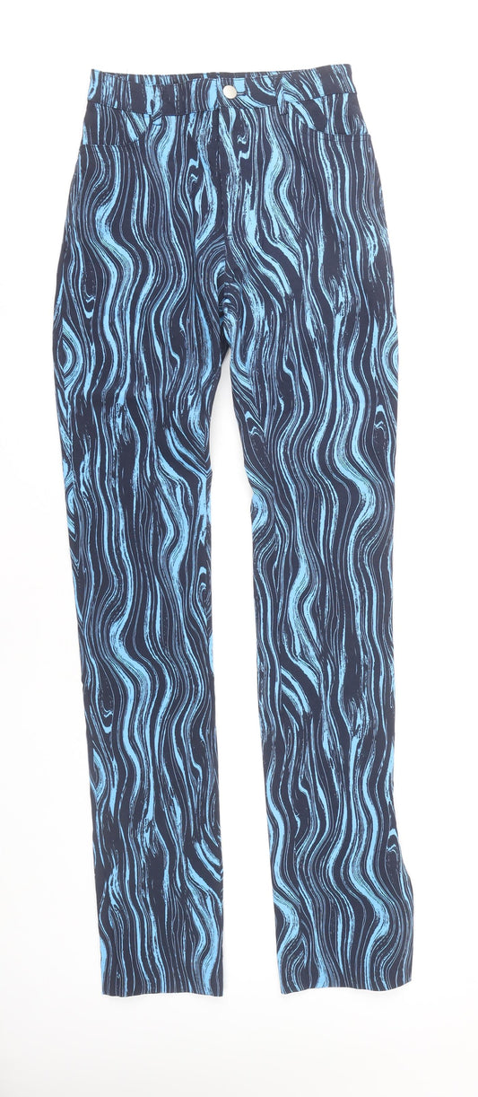 Womens UK Size 10 Monki Regular Fit Casual Blue Trousers