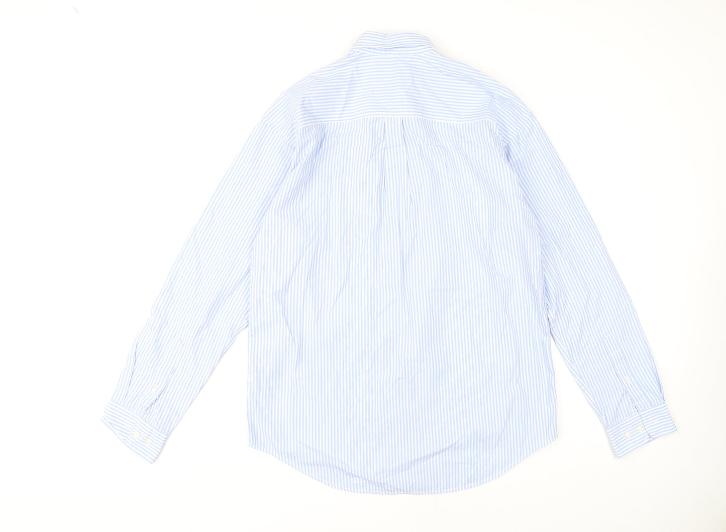 Jack & Jones Men's Blue Striped Button-Up Shirt M