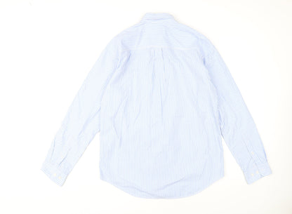 Jack & Jones Men's Blue Striped Button-Up Shirt M