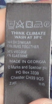 Marks and Spencer Women's Blue Floral A-Line Skirt 20