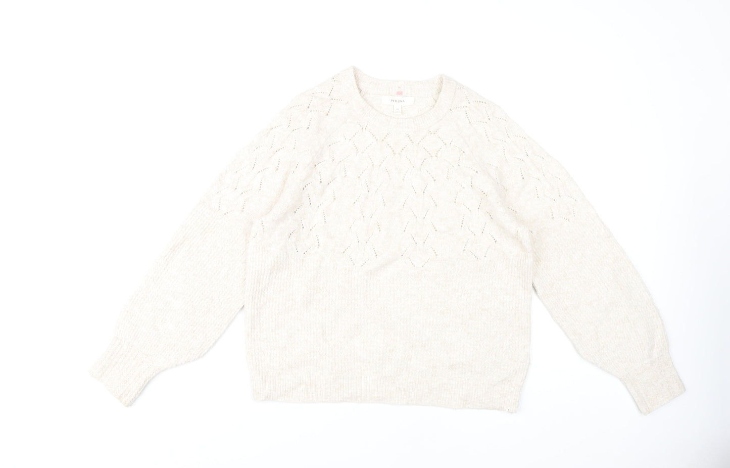 Womens UK Size 14 Marks and Spencer Ivory Pullover Jumper