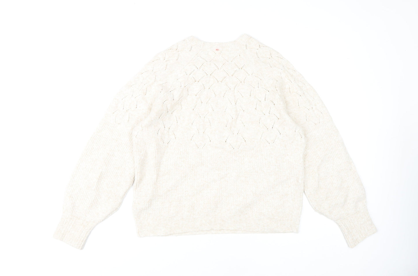 Womens UK Size 14 Marks and Spencer Ivory Pullover Jumper