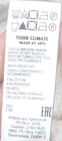 Womens UK Size 14 Marks and Spencer Ivory Pullover Jumper