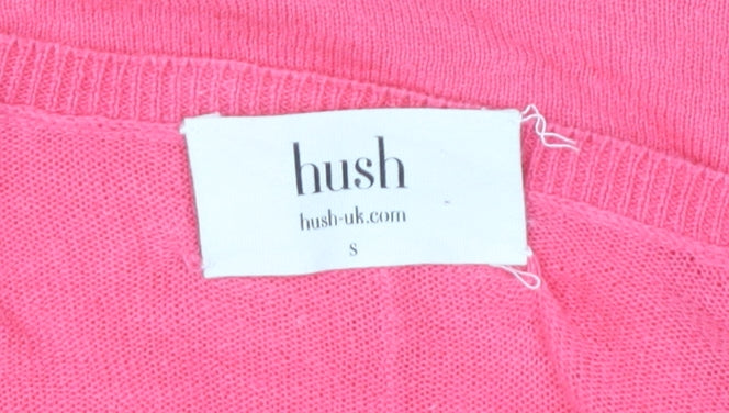 Hush Women's Pink Pullover V-Neck Jumper S