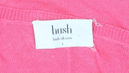 Hush Women's Pink Pullover V-Neck Jumper S