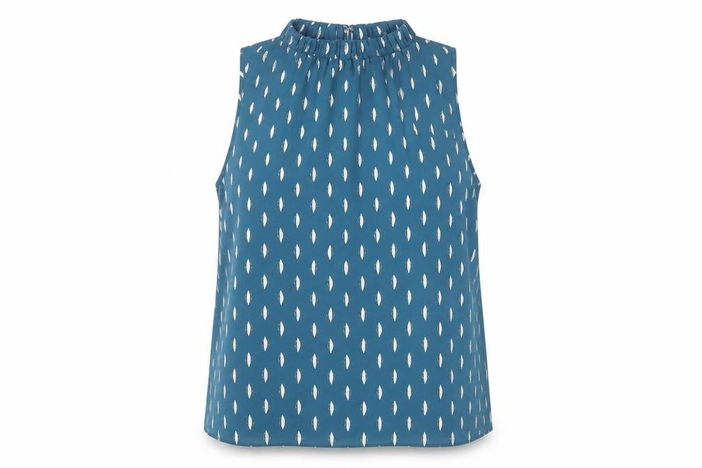 Womens UK Size 14 Principles Blue Basic Blouse