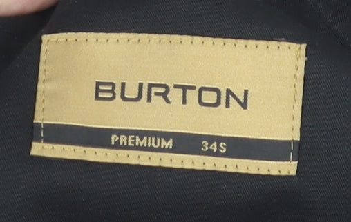 Burton Men's Grey Dress Pants 34S - Formal Pleated Trousers