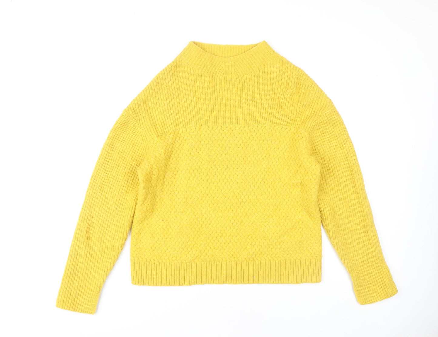 Per Una Women's Yellow Chunky-Knit Pullover Jumper M