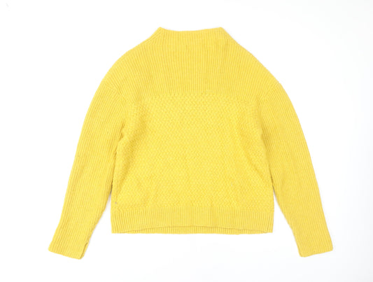 Per Una Women's Yellow Chunky-Knit Pullover Jumper M