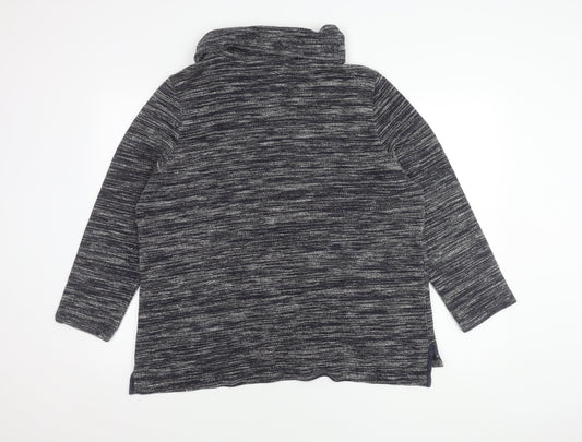 Dash Women's Blue Cape Roll Neck Jumper Size 22