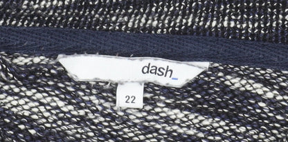 Womens UK Size 22 DASH Blue Cape Jumper