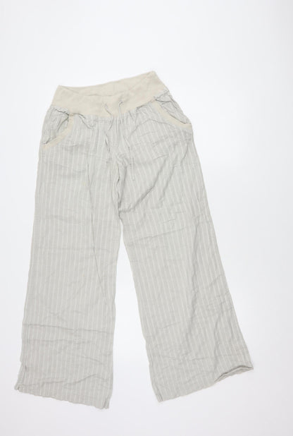 Womens UK Size 8 Divided Relaxed Fit Cropped Beige Trousers