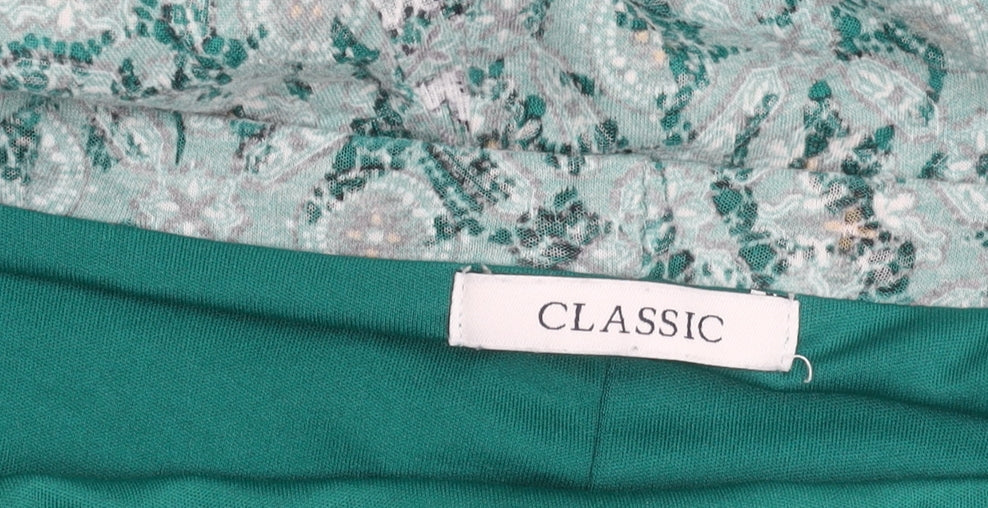 Marks and Spencer Women's Green Floral Midi Skirt Size 12