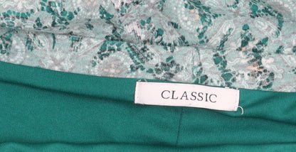 Marks and Spencer Women's Green Floral Midi Skirt Size 12