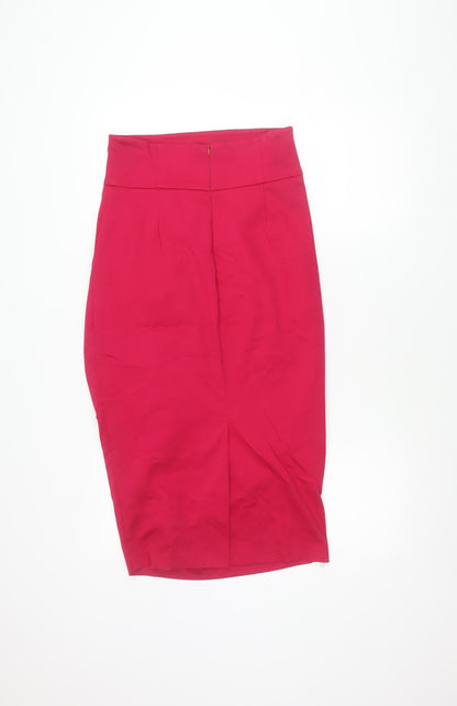 Cue Women's Pink Pencil Skirt, Size 10, Cotton Blend