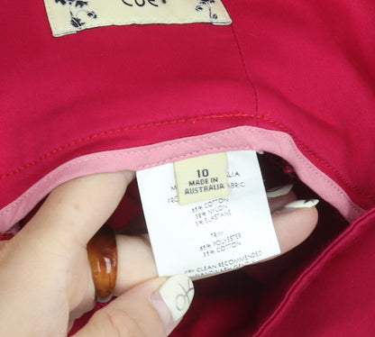 Cue Women's Pink Pencil Skirt, Size 10, Cotton Blend