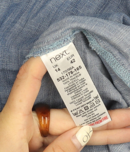 Next Women's Blue Dress Size 14 Lyocell