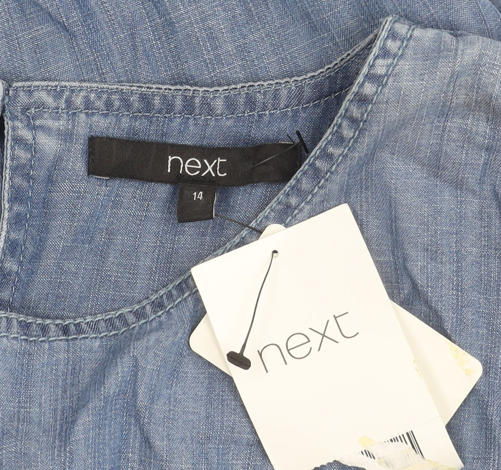 Next Women's Blue Dress Size 14 Lyocell