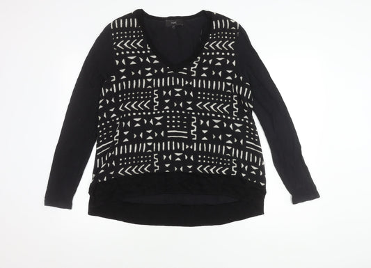 Womens UK Size 12 NEXT Black Basic Blouse