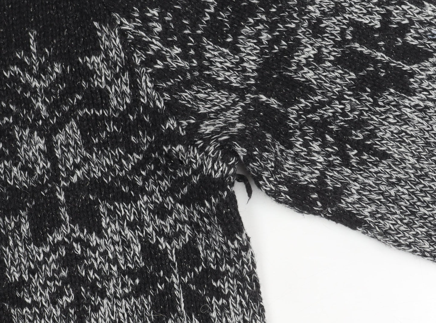 Next Men's Grey Fair Isle Pullover Jumper M