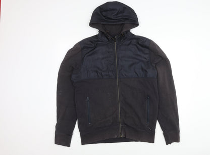 Woolrich Men's Black Hooded Jacket, Size M, Casual Wear