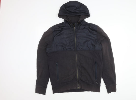Woolrich Men's Black Hooded Jacket, Size M, Casual Wear