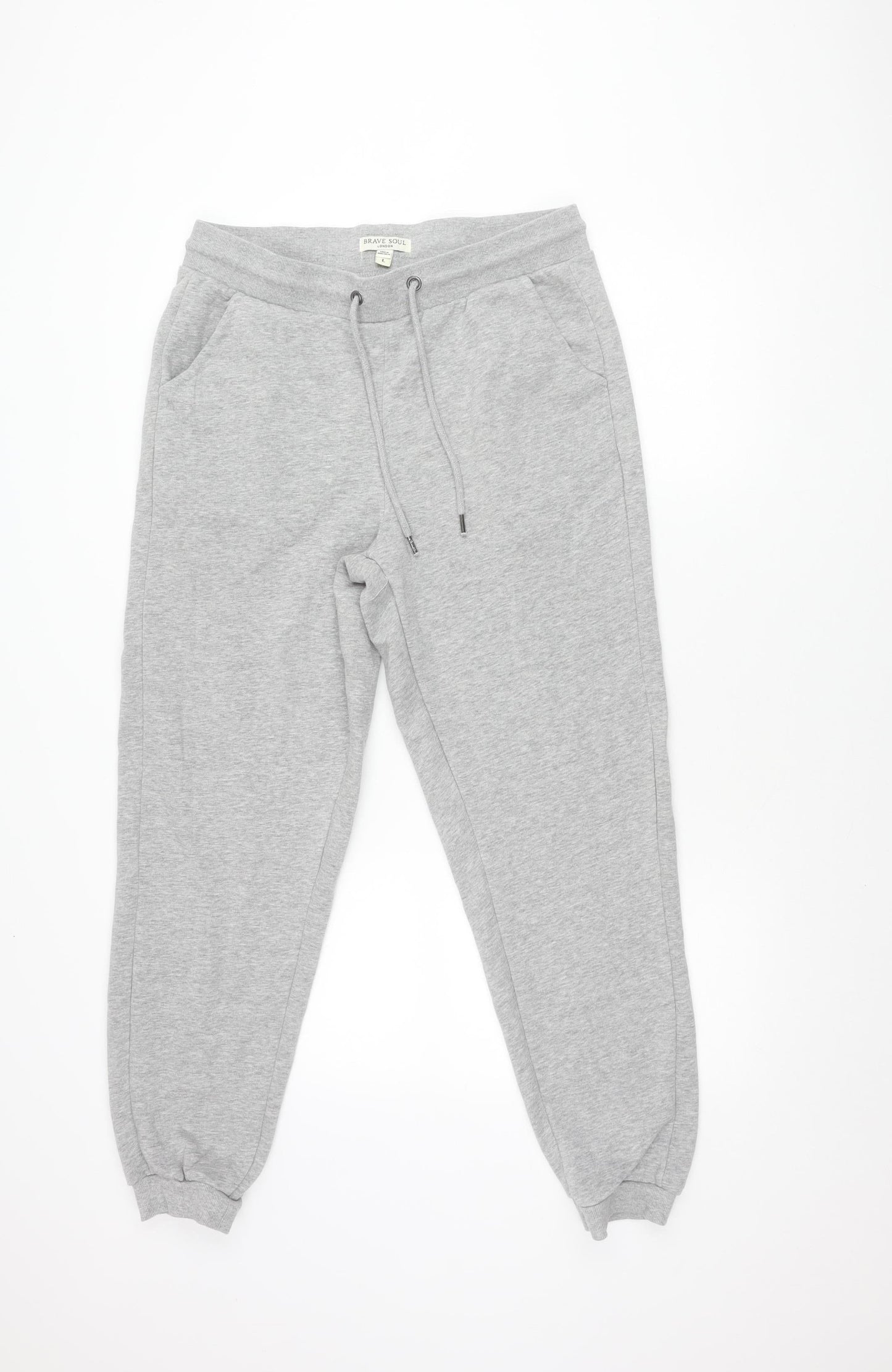 Brave Soul Men's Grey Jogger Trousers L