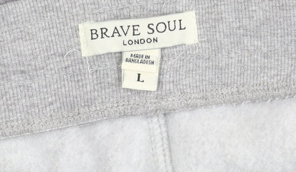 Brave Soul Men's Grey Jogger Trousers L