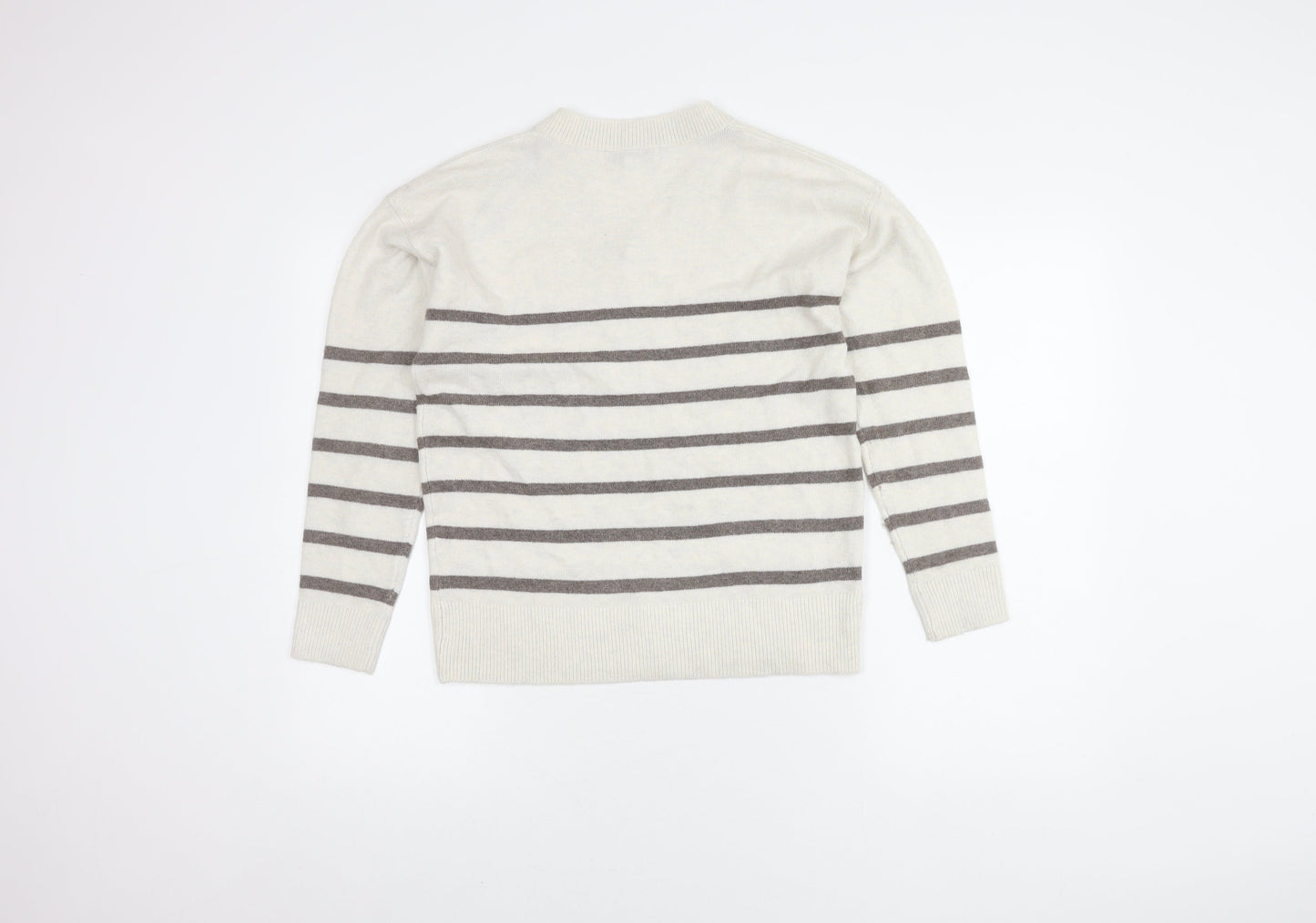Womens UK Size S Marks and Spencer White Pullover Jumper