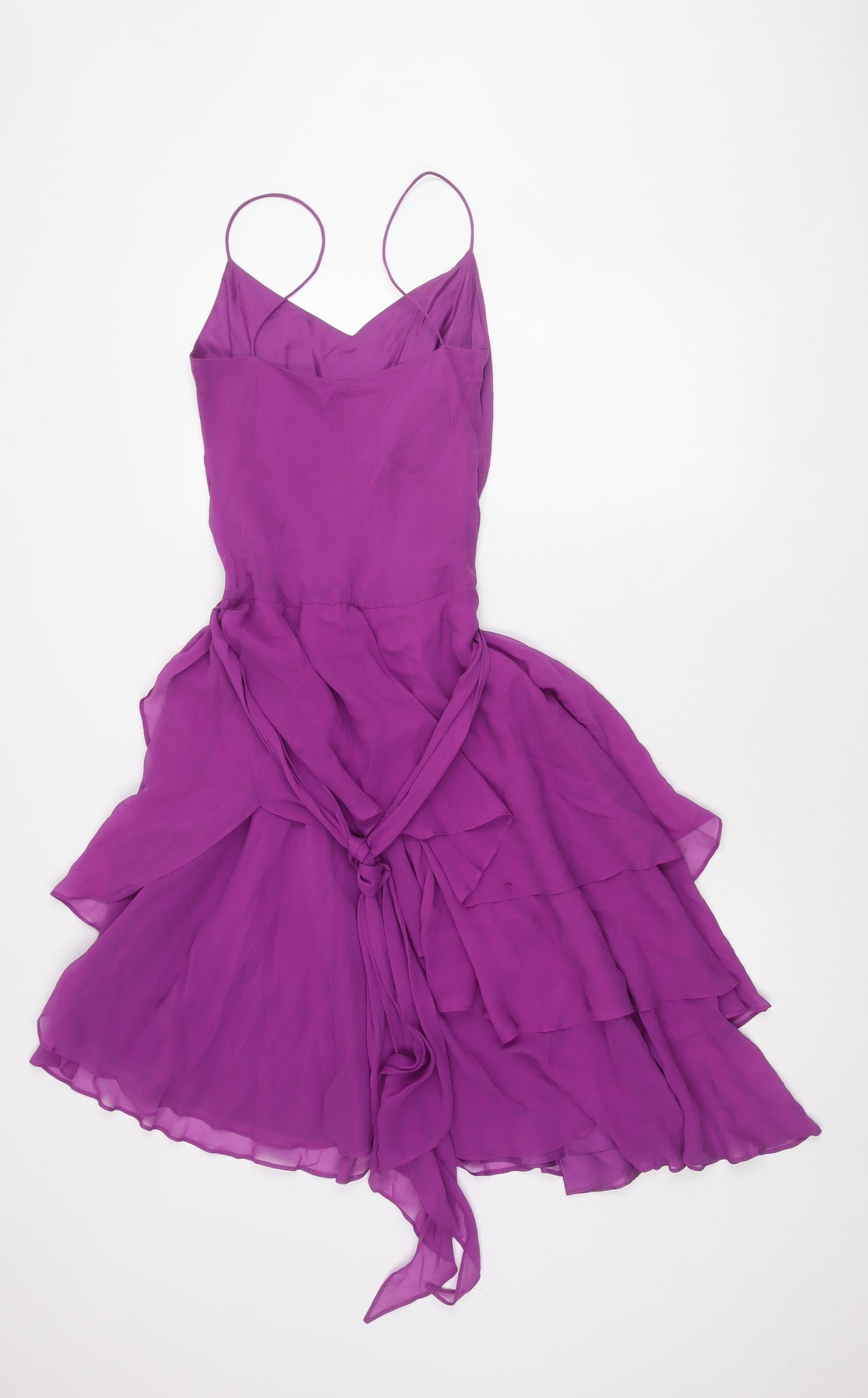 Debenhams Women's Purple Silk Slip Dress Size 6