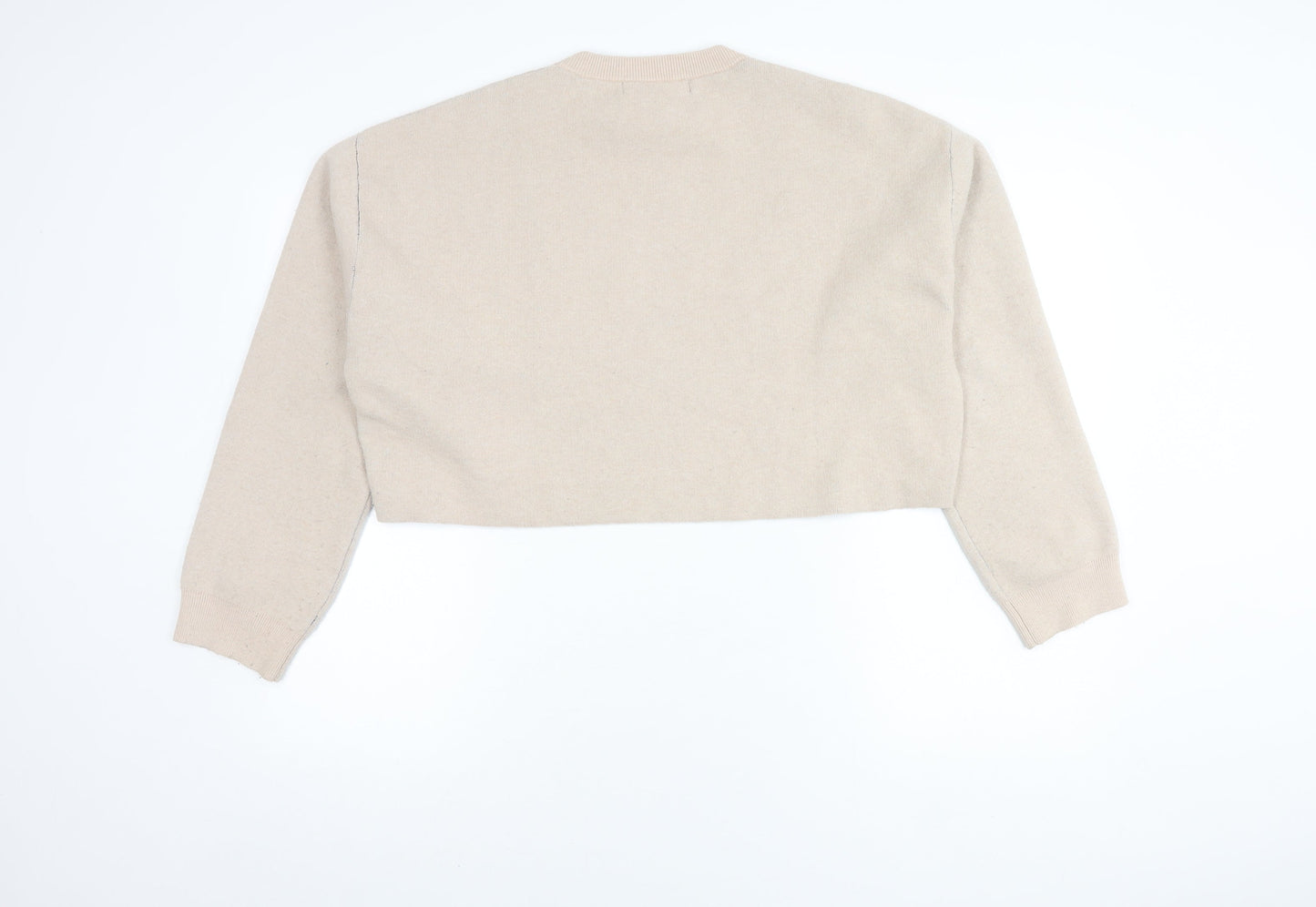 Womens UK Size 12 Bershka Beige Pullover Jumper