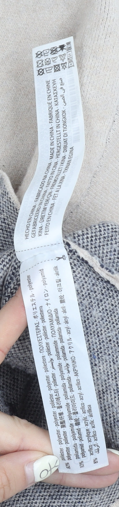 Womens UK Size 12 Bershka Beige Pullover Jumper