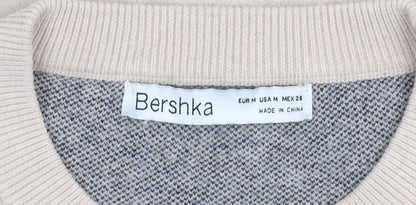 Womens UK Size 12 Bershka Beige Pullover Jumper