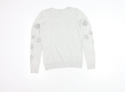 Womens UK Size 8 RJR.John Rocha Grey Pullover Jumper